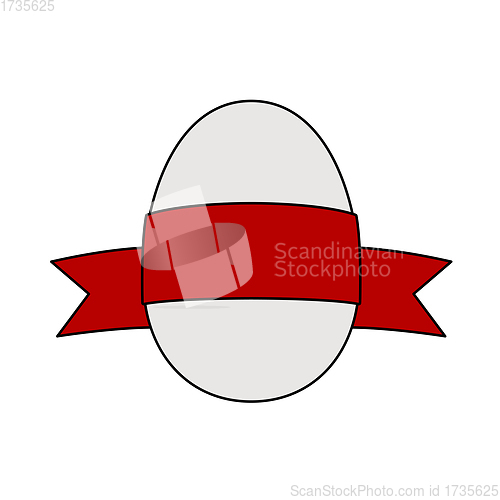 Image of Easter Egg With Ribbon Icon