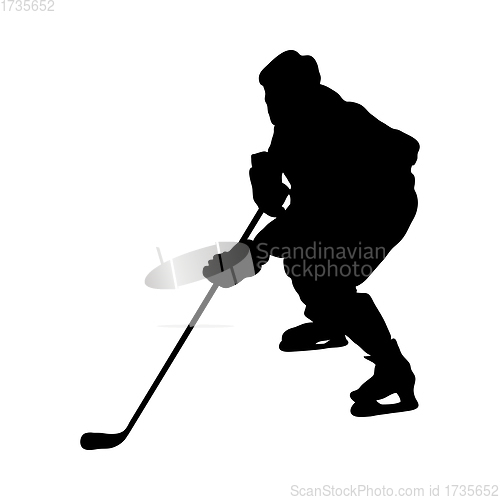 Image of Hockey Player Silhouette