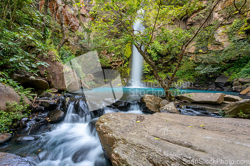 Image of Catarata La Cangreja - Guanacaste, Costa Rica waterfall landscape