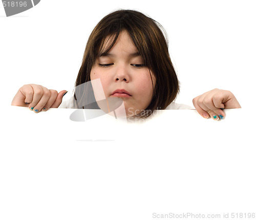 Image of Girl Holding Sign