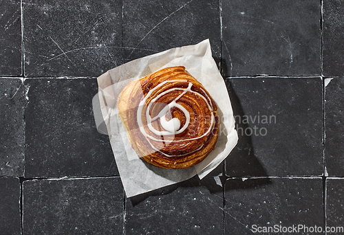 Image of freshly baked sweet cinnamon roll