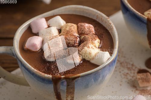 Image of Hot chocolate drink with marshmallows