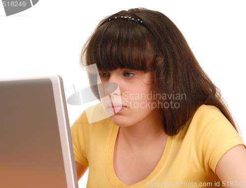Image of Girl with Computer