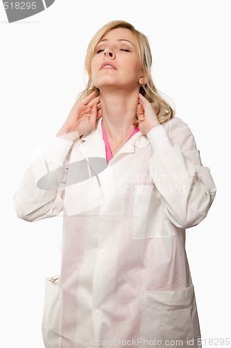 Image of Doctor with neck pain