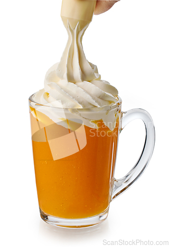 Image of glass of pumpkin latte