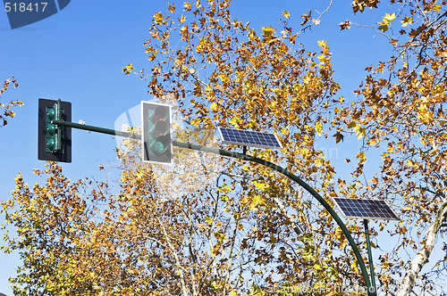 Image of Solar powered traffic lights