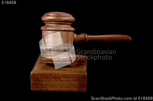 Image of gavel on black