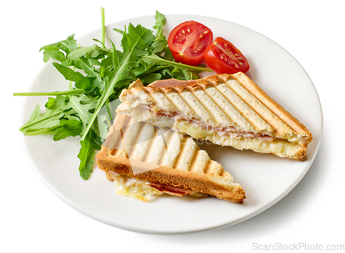 Image of ham and cheese toast