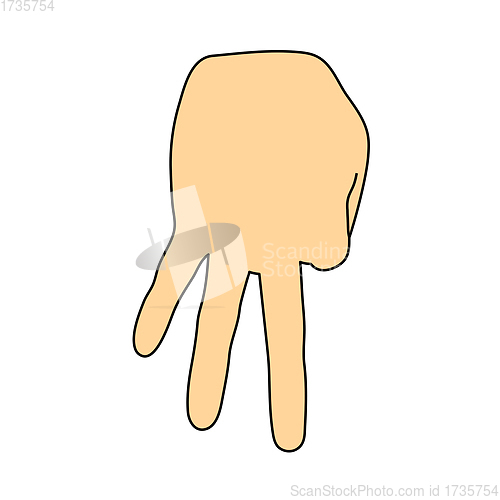 Image of Baseball Catcher Gesture Icon