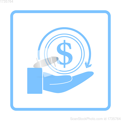 Image of Cash Back Coin To Hand Icon