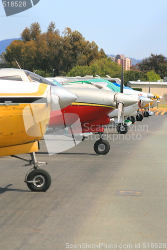 Image of Row of Airplanes