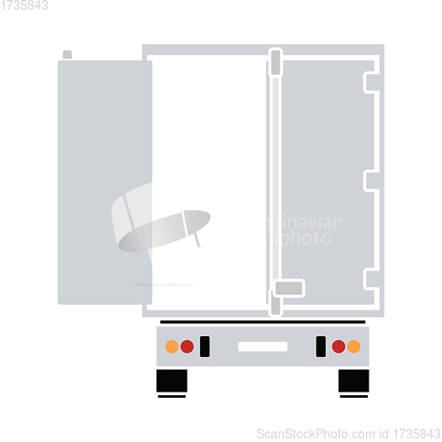 Image of Truck Trailer Rear View Icon