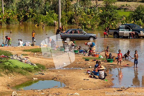 Image of life-giving river in Ilakaka, Madagascar