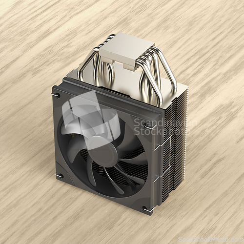 Image of CPU air cooler with five heat pipes