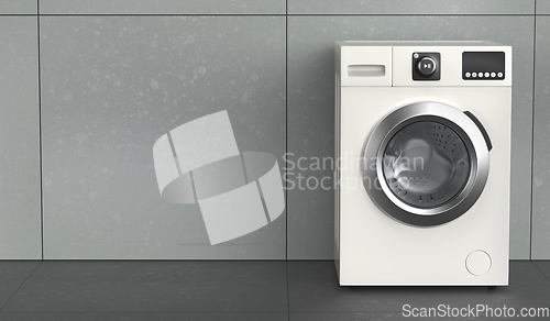 Image of Washing machine in the bathroom