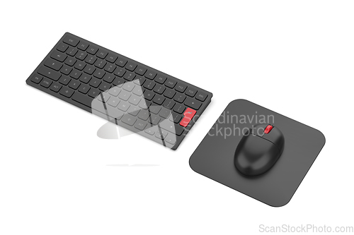 Image of Wireless computer keyboard and mouse