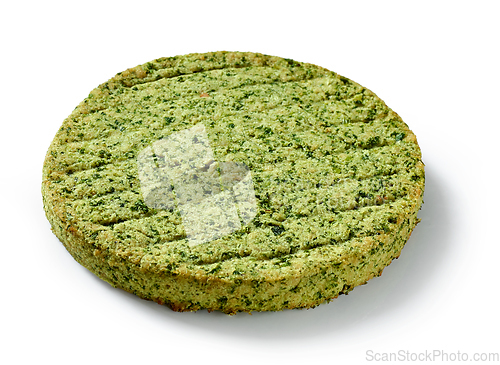 Image of baked plant based burger patty