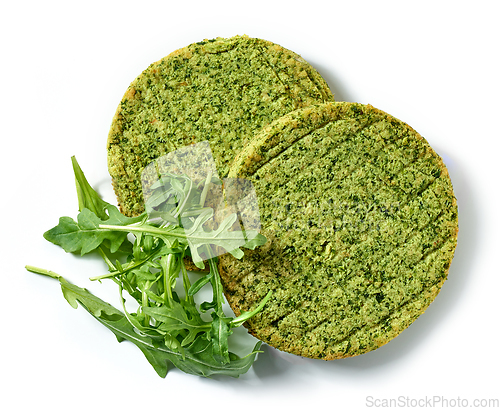 Image of baked plant based burger patty