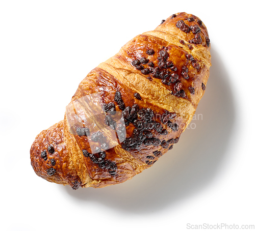 Image of freshly baked chocolate croissant