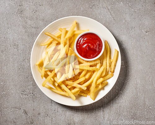 Image of french fries and ketchup