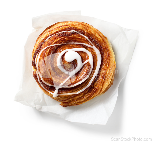 Image of freshly baked cinnamon roll