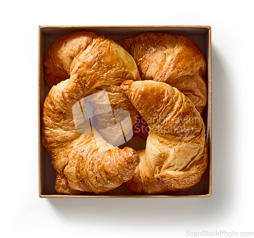 Image of box of freshly baked croissants