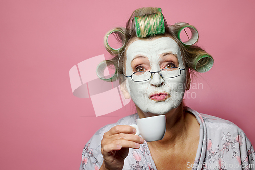 Image of funny senior woman