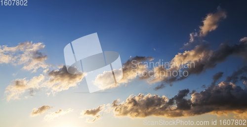 Image of blue sky with clouds