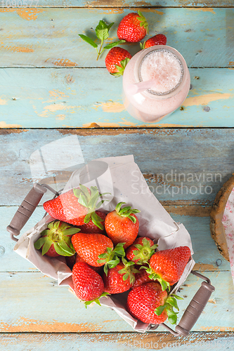 Image of Healthy strawberry smoothie