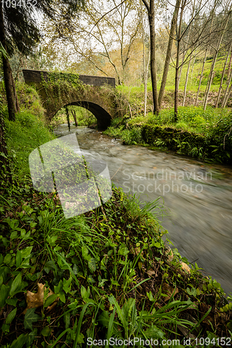 Image of Old rock bridge over Filveda river