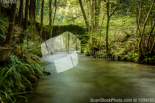 Image of Old rock bridge over Filveda river