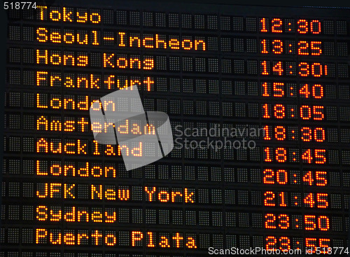 Image of Airport information board