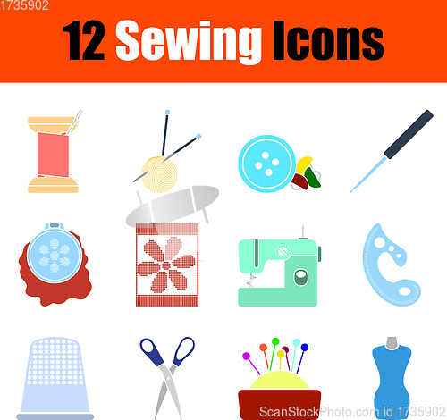 Image of Sewing Icon Set