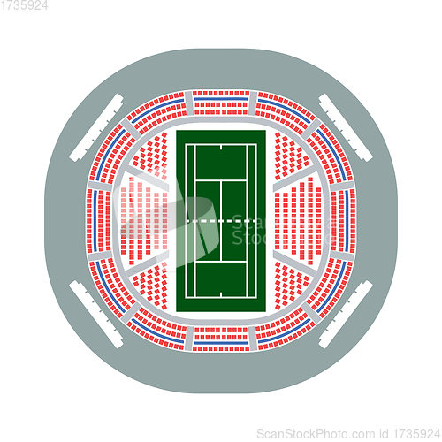 Image of Tennis Stadium Aerial View Icon