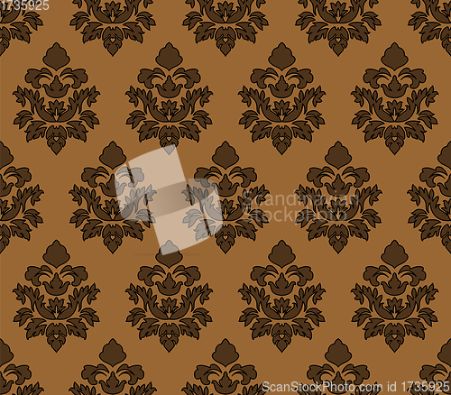 Image of Damask Seamless Outline Pattern