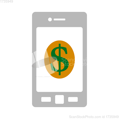 Image of Smartphone With Dollar Sign Icon