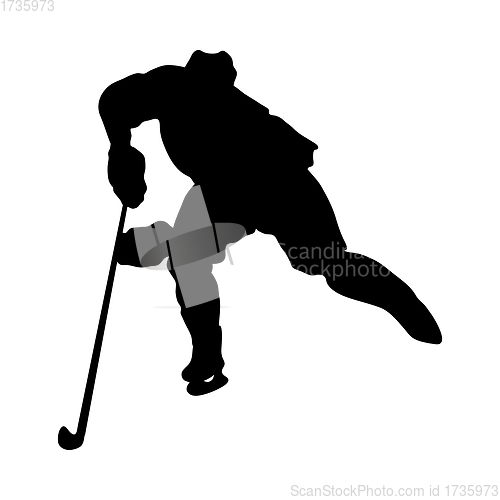 Image of Hockey Player Silhouette