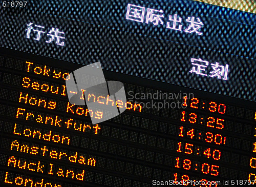 Image of Airport information board