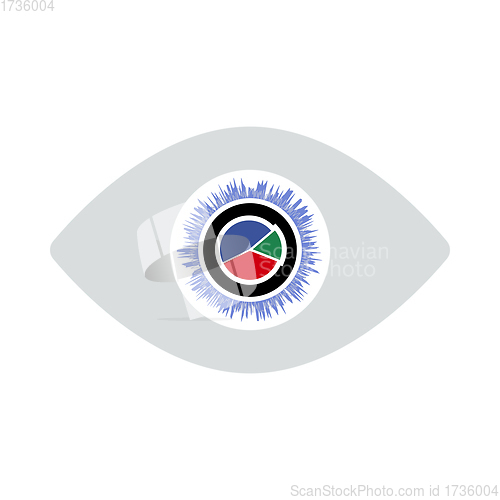 Image of Eye With Market Chart Inside Pupil Icon