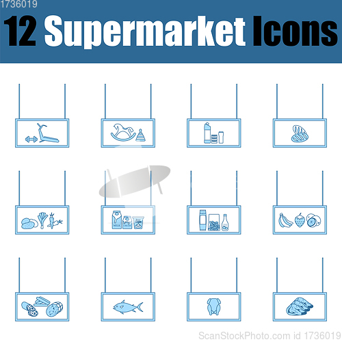 Image of Supermarket Icon Set