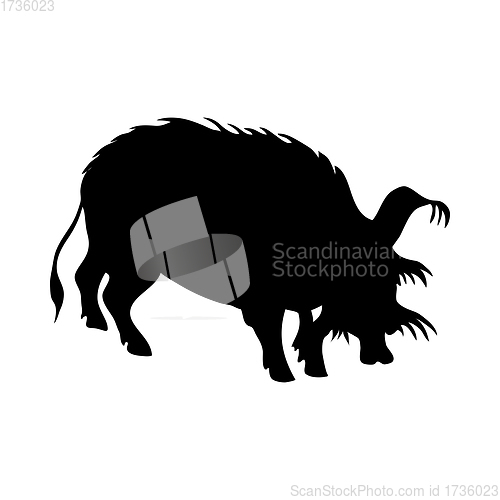 Image of Brush-Eared Pig Silhouette