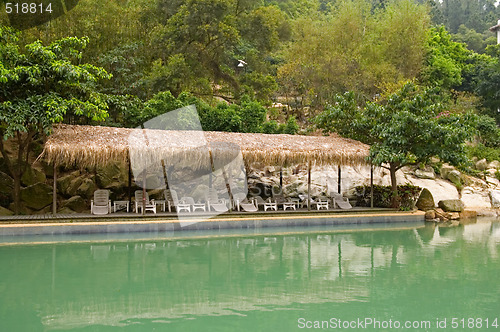 Image of Pavilion with thatch roof