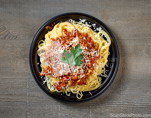 Image of spaghetti with sauce bolognese