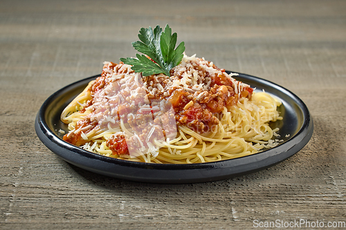 Image of spaghetti with sauce bolognese