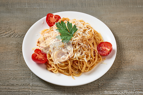 Image of plate of spaghetti