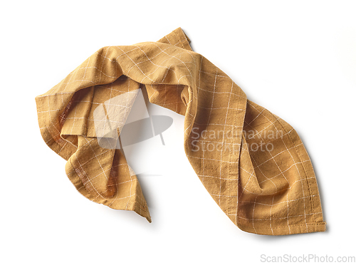 Image of crumpled brown cotton napkin