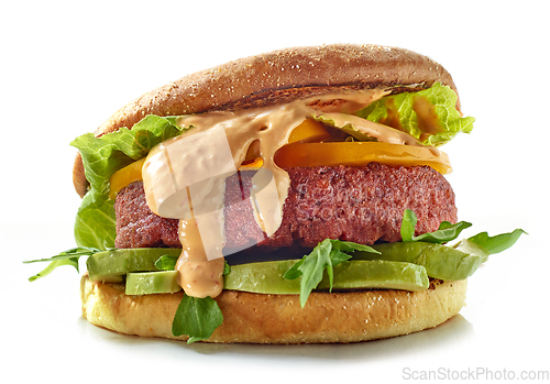 Image of fresh tasty vegan burger