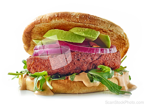 Image of fresh tasty vegan burger