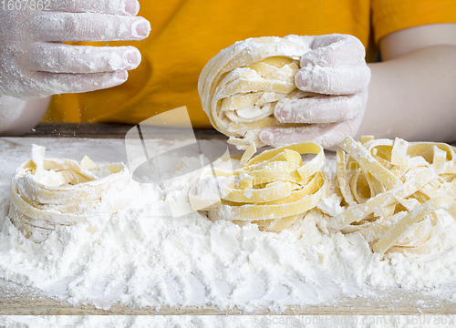 Image of wheat flour pasta