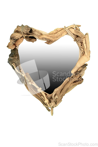 Image of Driftwood Heart Shape Wreath Frame 